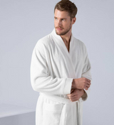 Men's Organic Turkish Cotton Terry Kimono Robe | Terry Cloth Bathrobe