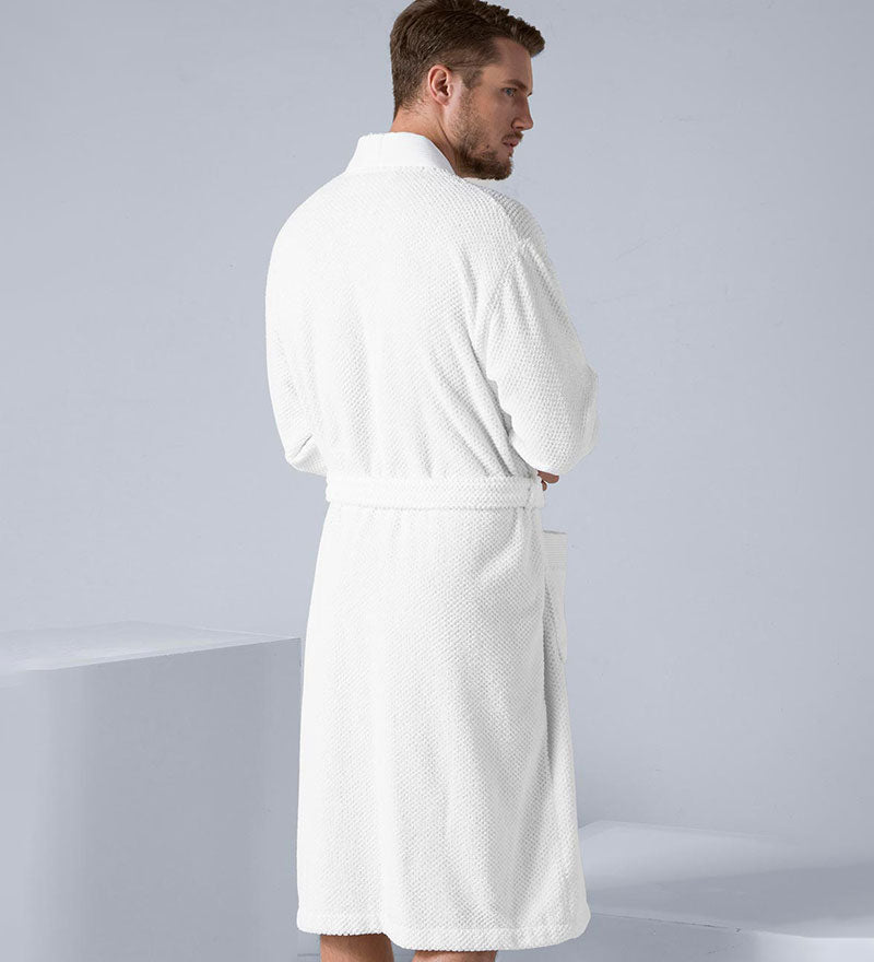 Men's Organic Turkish Cotton Terry Kimono Robe | Terry Cloth Bathrobe