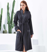 Women's Turkish Cotton Terry Kimono Robe - Luxurious Terry Cloth Bathrobe