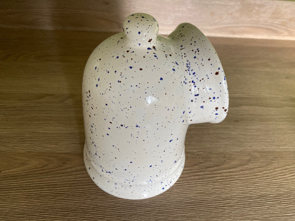 Salt Pig Speckled Blue and White Glaze