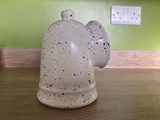 Salt Pig Speckled Blue and White Glaze