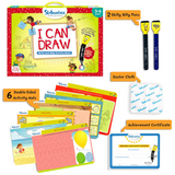 Skillmatics Educational Game : I Can Draw | Gifts & Preschool Learning for Kids Ages 3 to 6 | Reusable Activity Mats with 2 Dry Erase Markers