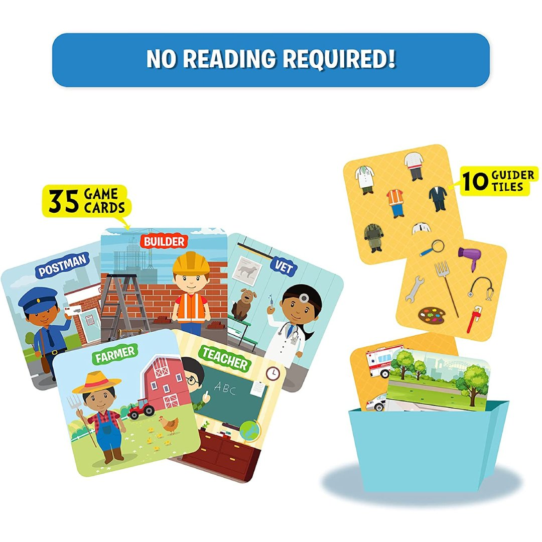 Skillmatics Card Game : Guess in 10 Junior Community Helpers | Gifts, Super Fun & Educational for Kids Ages 3-6