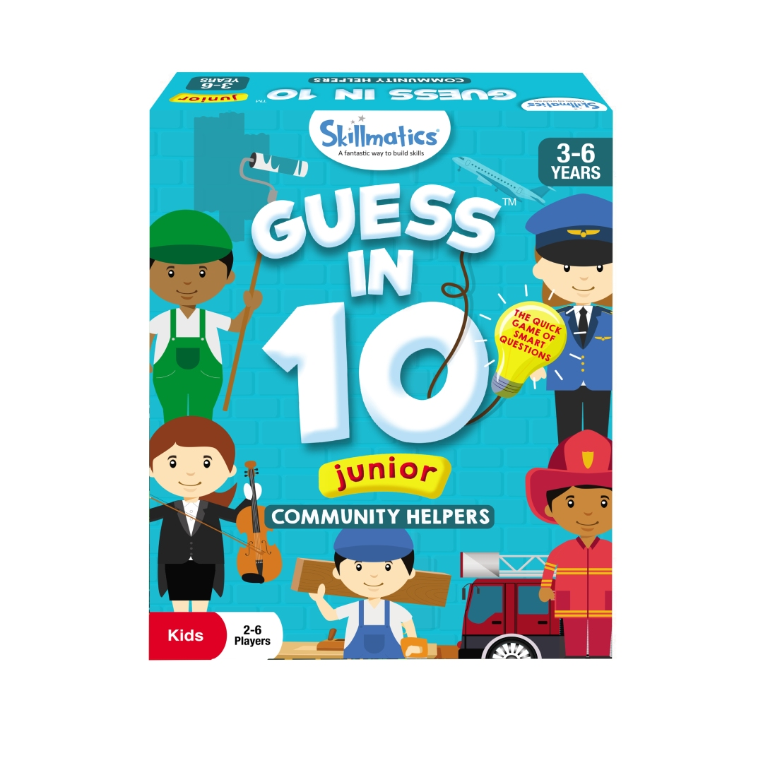 Skillmatics Card Game : Guess in 10 Junior Community Helpers | Gifts, Super Fun & Educational for Kids Ages 3-6