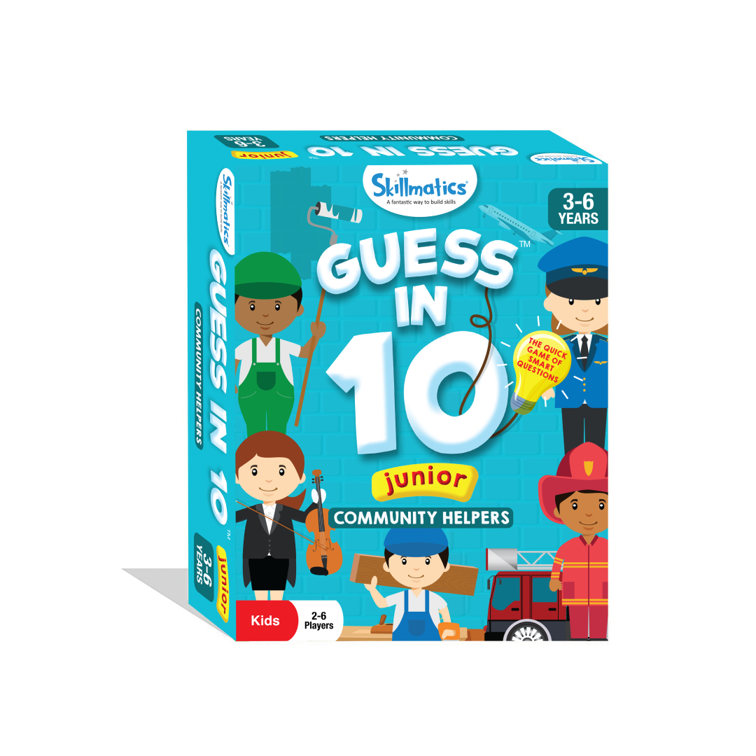 Skillmatics Card Game : Guess in 10 Junior Community Helpers | Gifts, Super Fun & Educational for Kids Ages 3-6