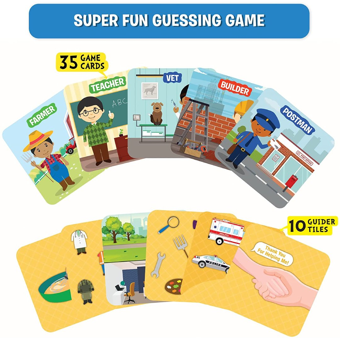 Skillmatics Card Game : Guess in 10 Junior Community Helpers | Gifts, Super Fun & Educational for Kids Ages 3-6