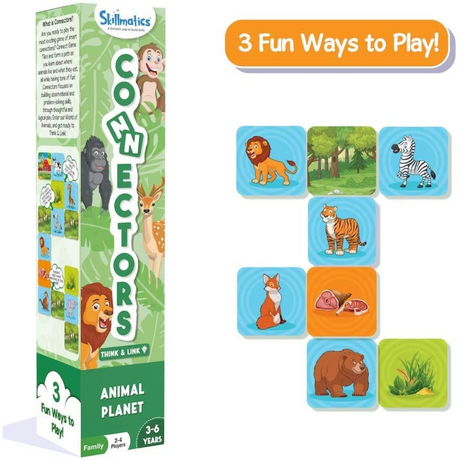 Skillmatics Educational Game : Connectors Animal Planet | Gifts for Kids Ages 3-6 | Super Fun for Travel & Family Game Night