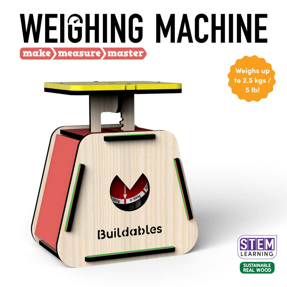 Buildables Weighing Machine - Kids Build Meaningful STEM Machine and Learn Various Scientific Principles