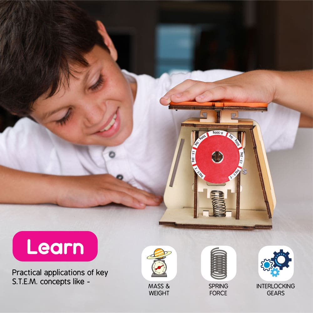 Buildables Weighing Machine - Kids Build Meaningful STEM Machine and Learn Various Scientific Principles