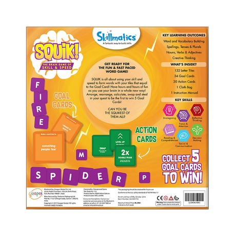 SQUIK The Word Edition - Educational Brain Game Helps Children Master Words