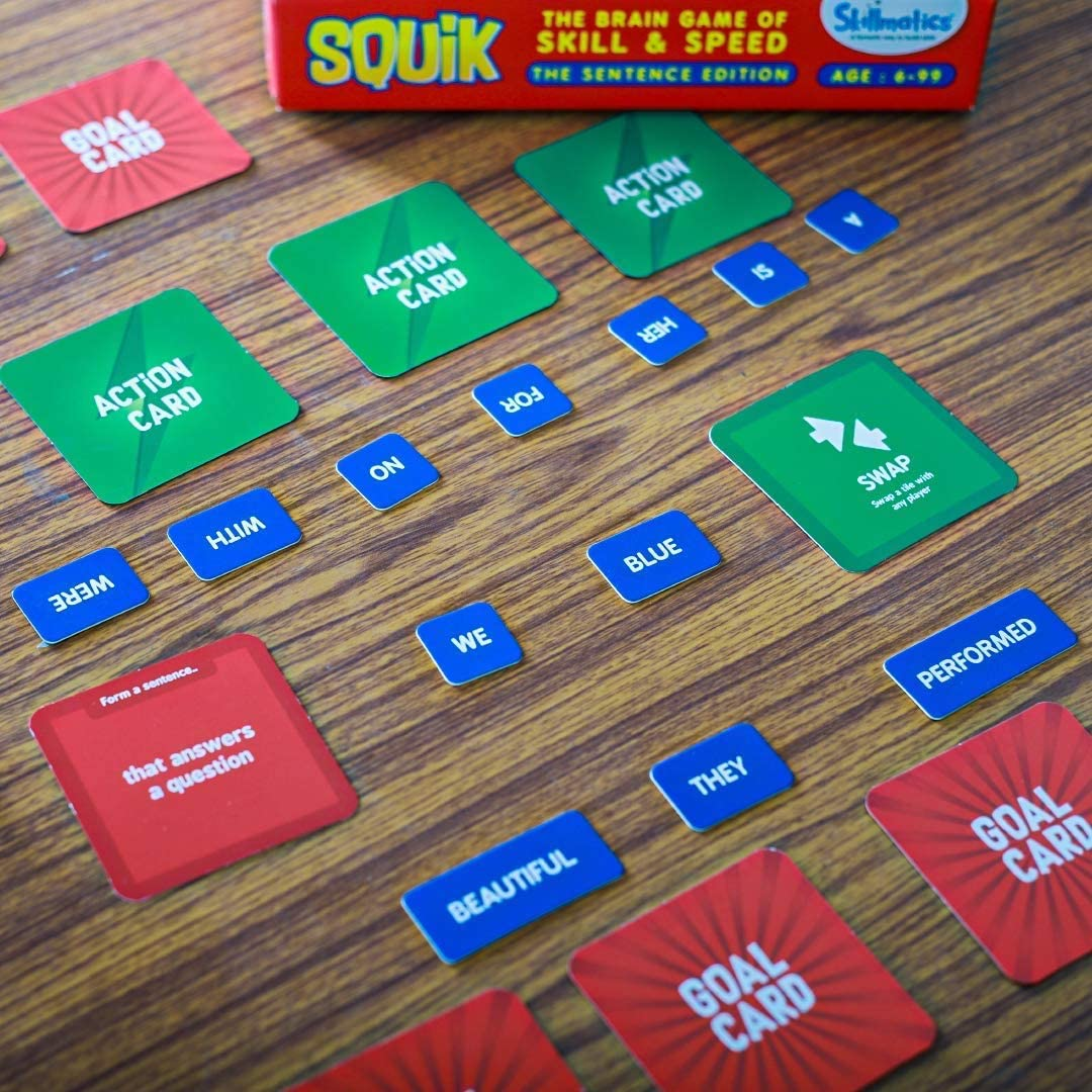 SQUIK The Sentence Edition - Fun & Fast Paced Educational Sentence Game for Kids