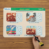 Skillmatics Educational Game Dinosaurs and Fossils (6-9 Years) | Gift & Learning Tool for Boys and Girls | Reusable Activity Mats