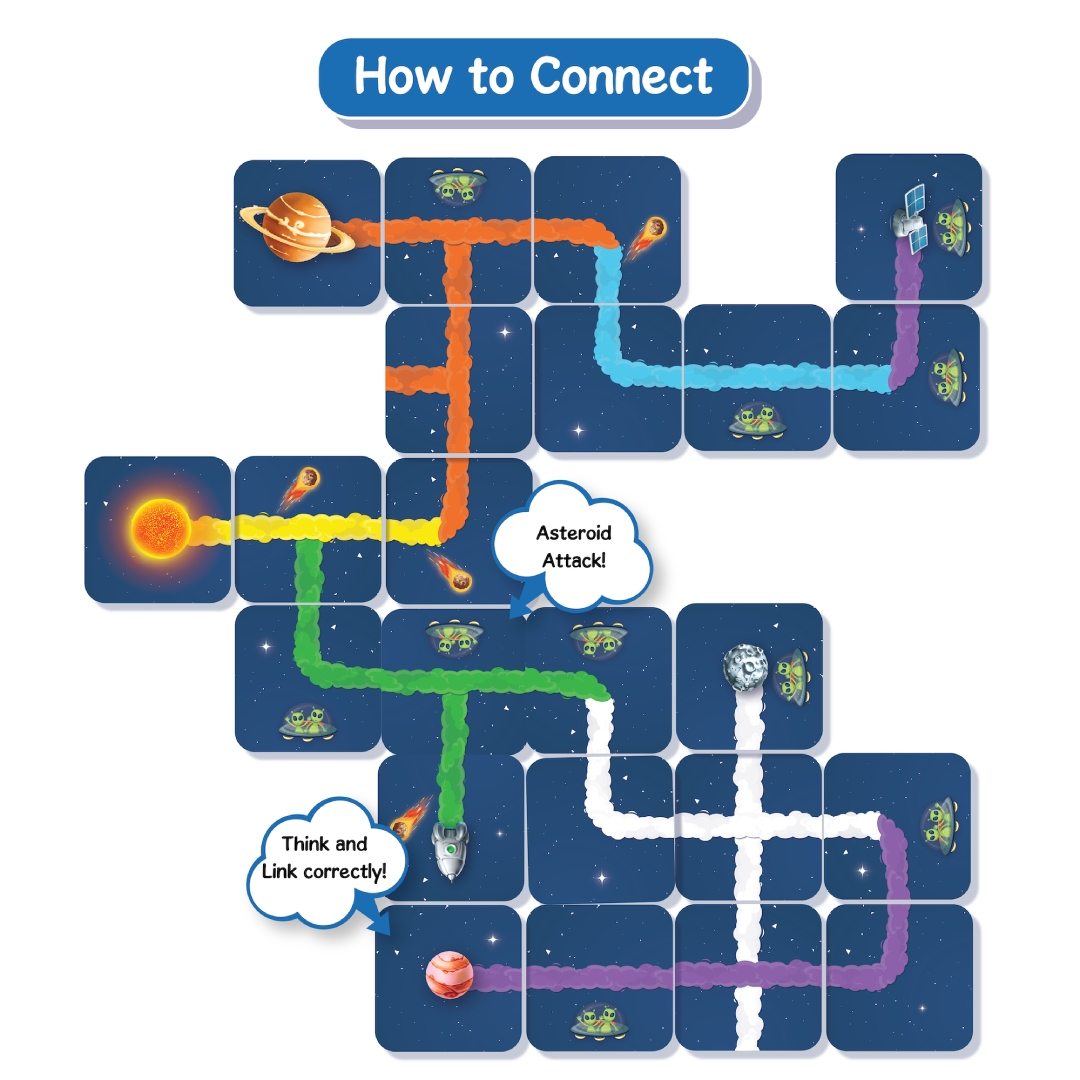 Skillmatics Educational Game : Connectors Mission Space | Gifts for 6 Years Old and Up | Super Fun for Travel & Family Game Night