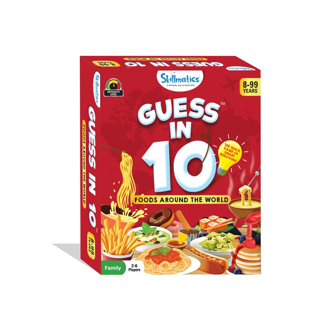 Skillmatics Card Game: Guess in 10 Foods Around The World, Gifts for 8+ Years, Game of Smart Questions, Fun for Outdoors, Travel & Family Game Night