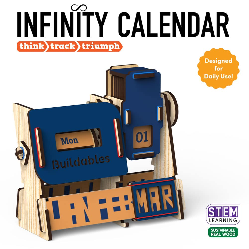 Buildables Infinity Calendar - Step By Step Kids Build Their Own Cryptic Calendar