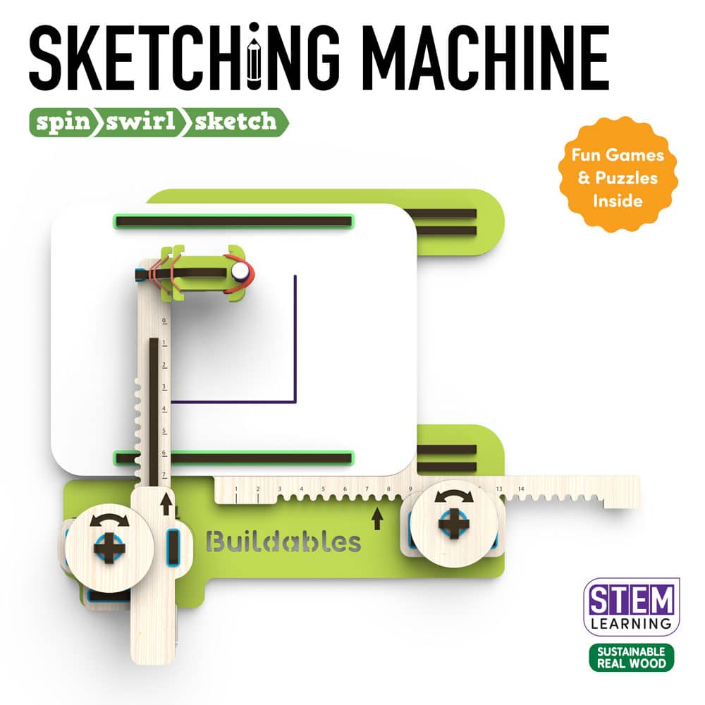 Skillmatics STEM Building Toy : Buildables Sketching Machine | Gifts for 8 Year Olds and Up | Educational & Construction Activity Kit