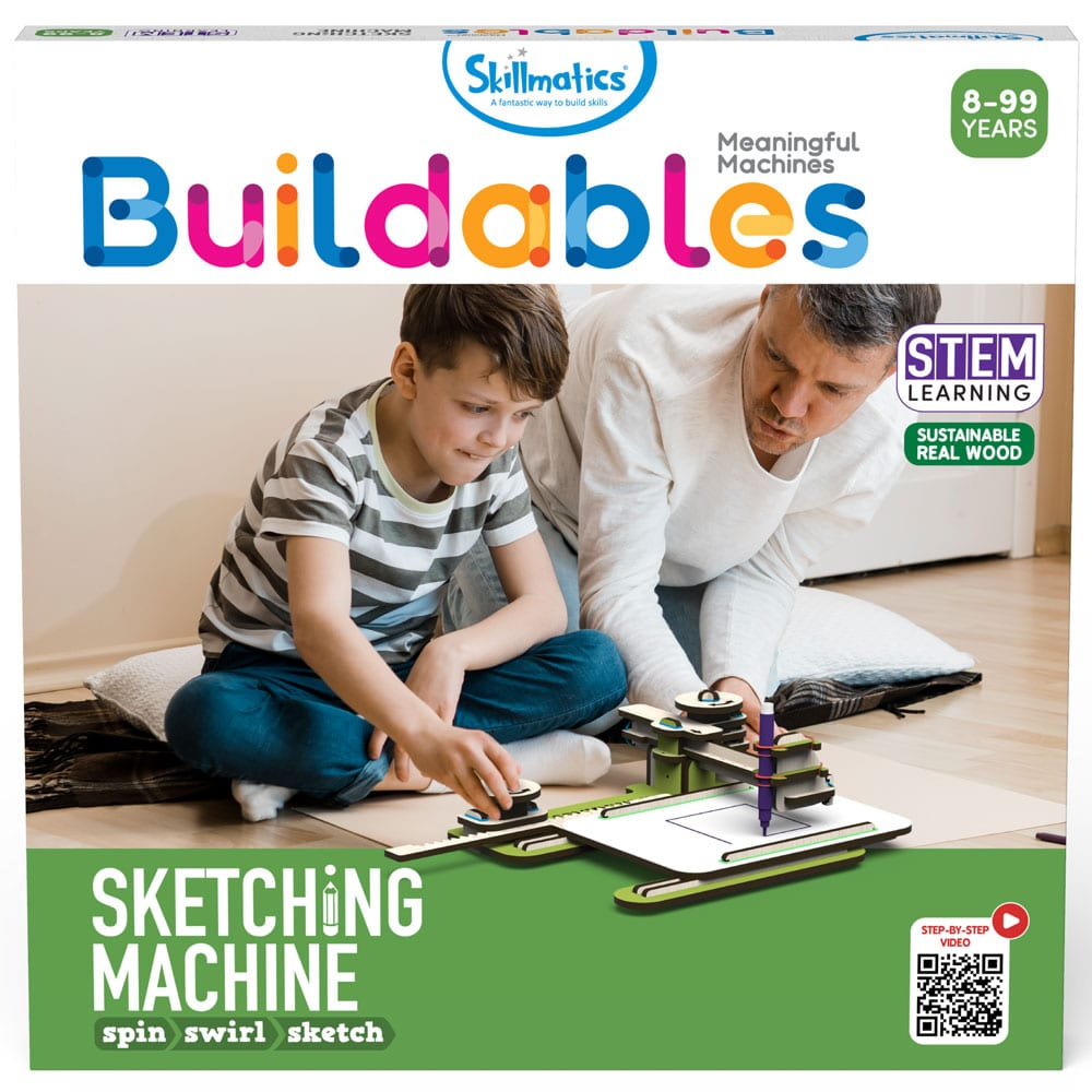 Skillmatics STEM Building Toy : Buildables Sketching Machine | Gifts for 8 Year Olds and Up | Educational & Construction Activity Kit