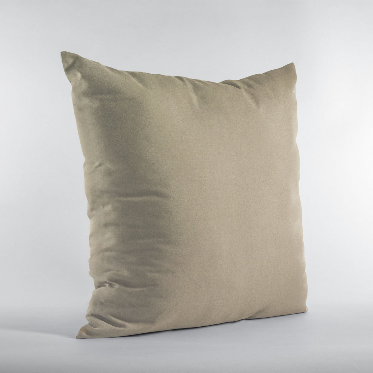 Plutus Sand Solid Shiny Velvet Luxury Throw Pillow