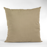 Plutus Sand Solid Shiny Velvet Luxury Throw Pillow