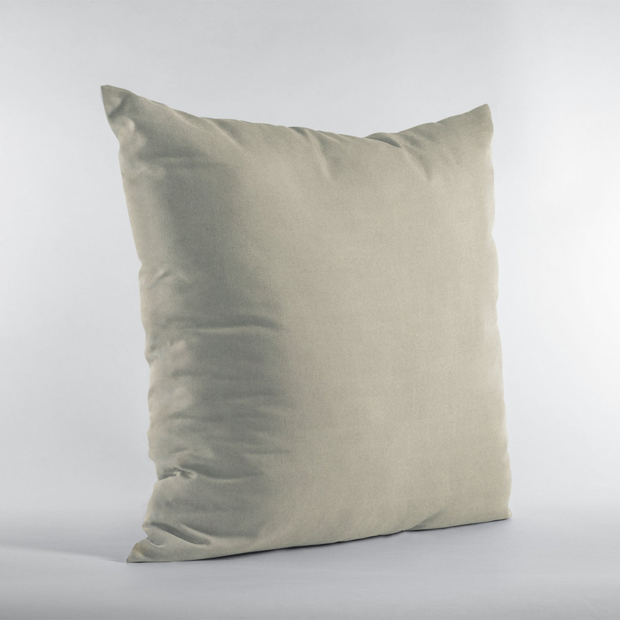 Plutus Oyster Solid Shiny Velvet Luxury Throw Pillow