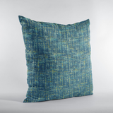 Plutus Sapphire New Planet Cut Velvet Luxury Throw Pillow