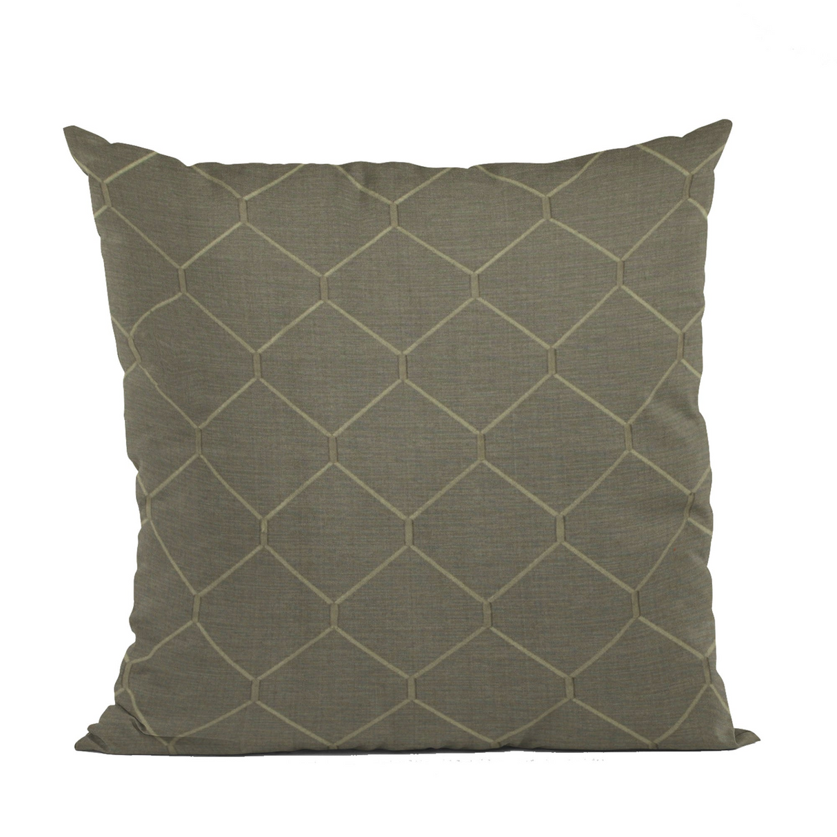 Plutus Bronze Kona Embroydery, Some Shine To This Pattern Luxury Throw Pillow