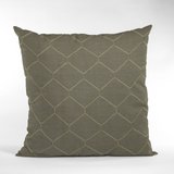 Plutus Bronze Kona Embroydery, Some Shine To This Pattern Luxury Throw Pillow