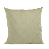 Plutus Creamy White Kona Embroydery, Some Shine To This Pattern Luxury Throw Pillow