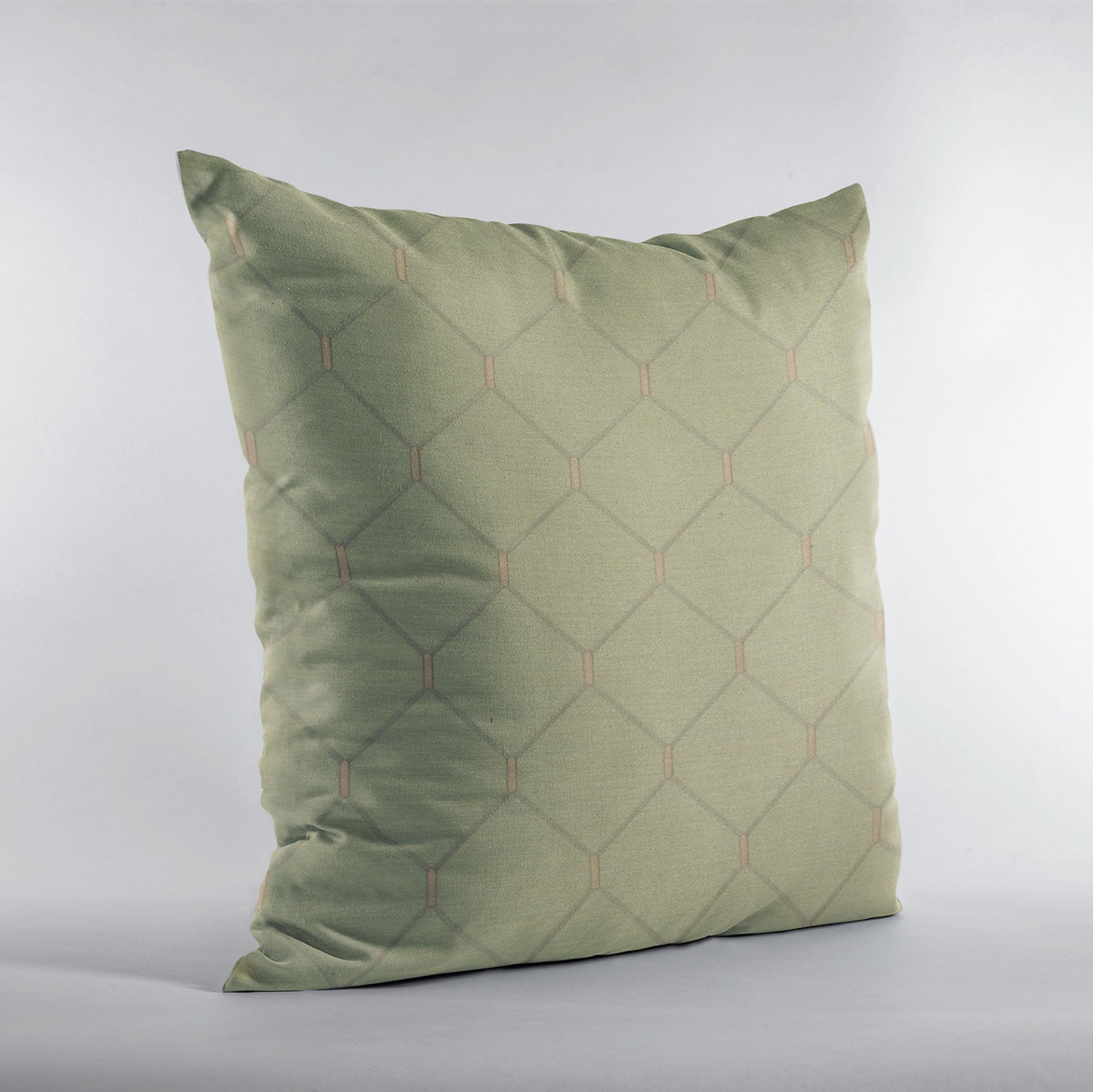 Plutus Creamy White Kona Embroydery, Some Shine To This Pattern Luxury Throw Pillow