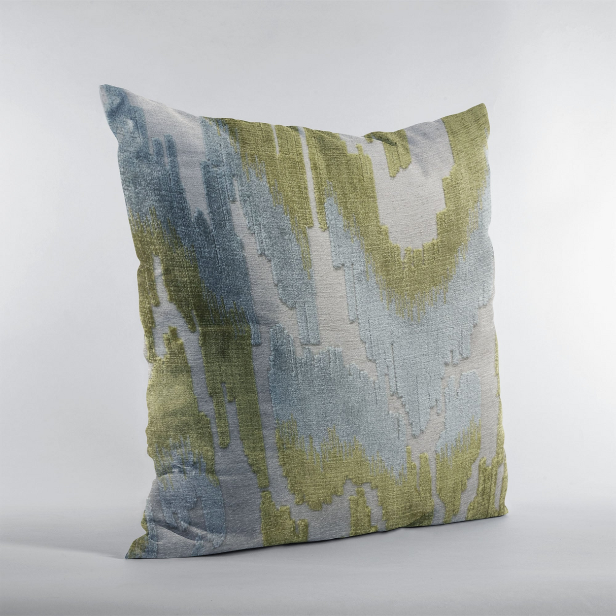 Plutus Velvet Glamour Blue, Citrine, Cream Handmade Luxury Pillow