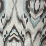 Plutus Ikat Dream Blue, Black, Cream Handmade Luxury Pillow