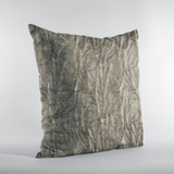 Plutus Gunmetal Yarns Shiny Fabric With Twig Pattern Luxury Throw Pillow