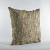 Plutus Burnished Bronze Yarns Shiny Fabric With Twig Pattern Luxury Throw Pillow