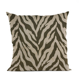 Plutus Tribal Zebra Zebra Print Velvet Luxury Throw Pillow