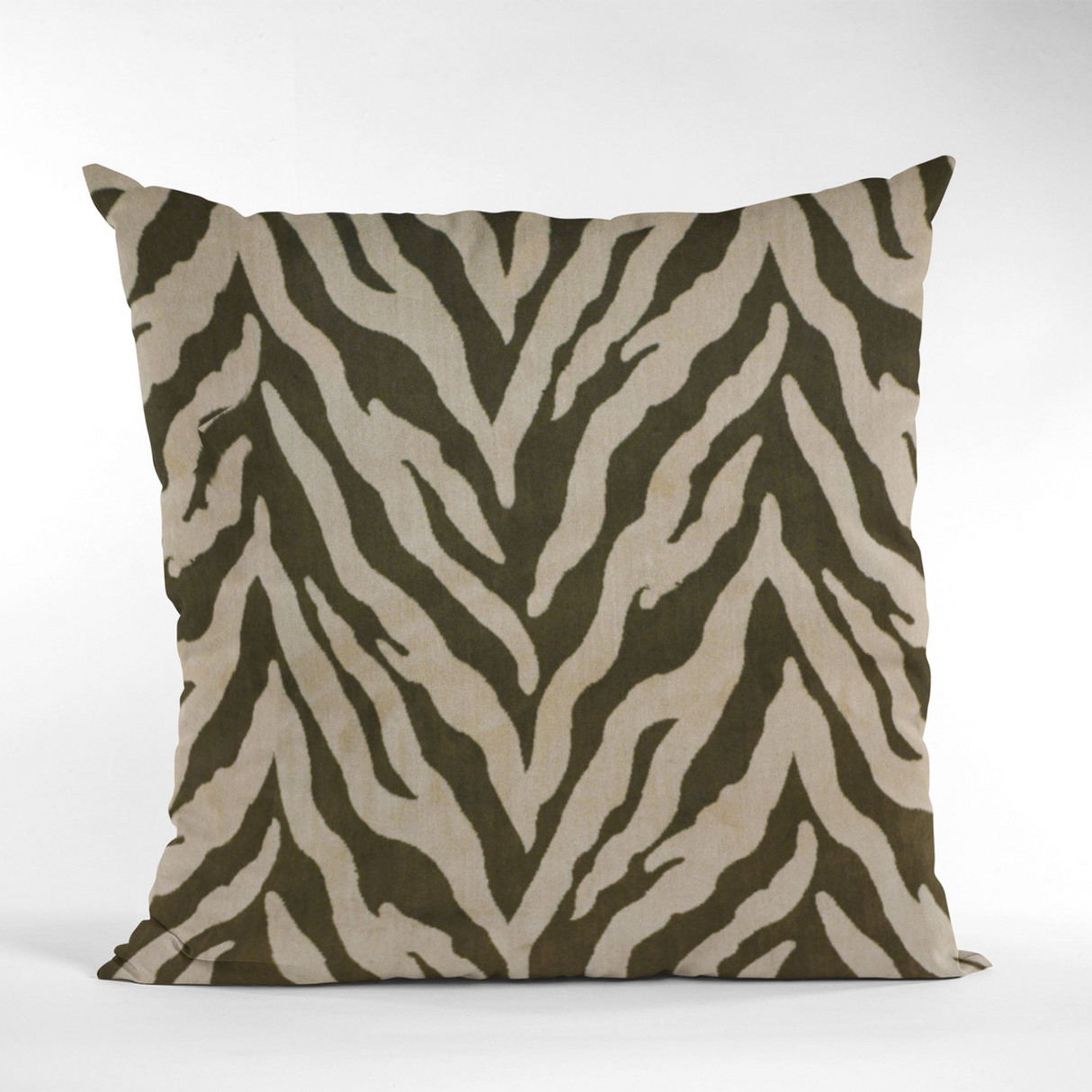 Plutus Tribal Zebra Zebra Print Velvet Luxury Throw Pillow