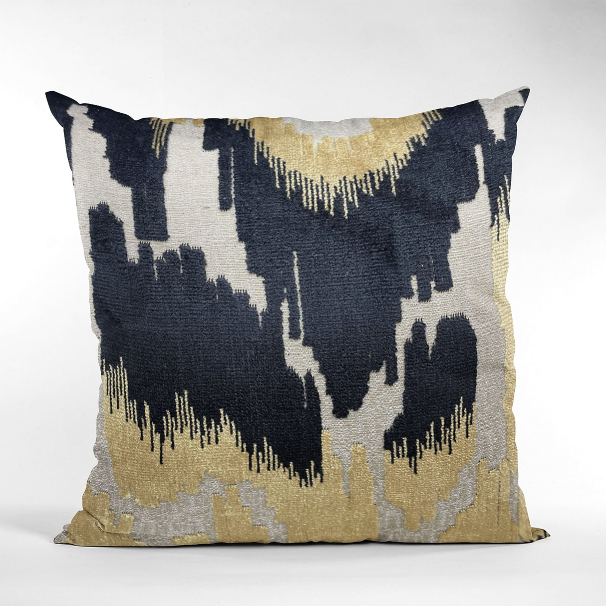 Plutus Velvet Glamour Black, Gold, Cream Handmade Luxury Pillow