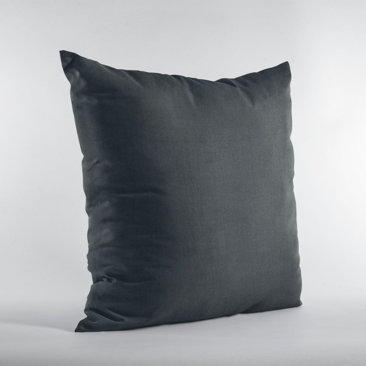 Plutus Black Solid Shiny Velvet Luxury Throw Pillow