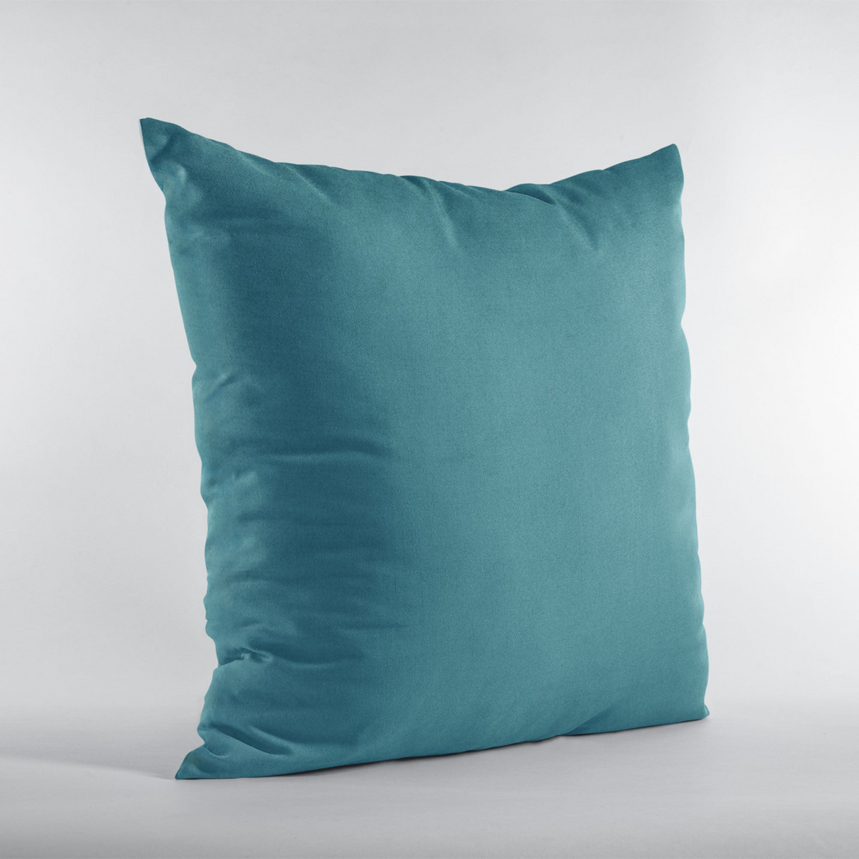 Plutus Sky Blue Solid Shiny Velvet Luxury Throw Pillow