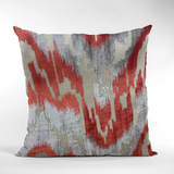 Plutus Velvet Glamour Red, Gray Handmade Luxury Pillow