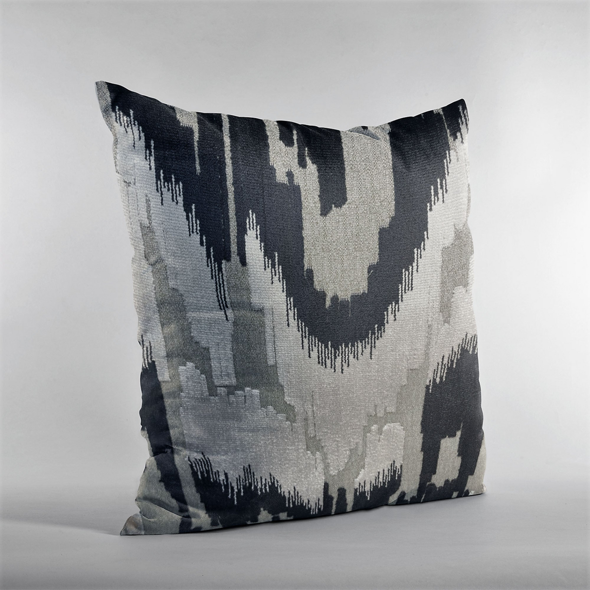 Plutus Velvet Glamour Black, Gray, Cream Handmade Luxury Pillow