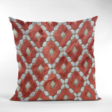 Plutus Velvet Majestic Red, Gray Handmade Luxury Pillow