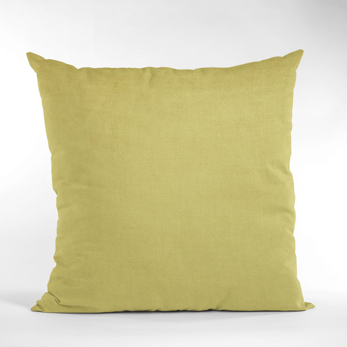 Plutus Yellow Solid Shiny Velvet Luxury Throw Pillow