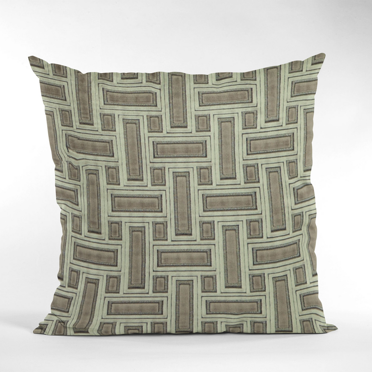 Plutus Truffle Stony Cut Velvet, Some Sparkle To It Luxury Throw Pillow