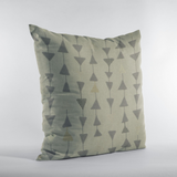 Plutus Pebble Manti Embroydery, Some Of The Triangles Have Metalic Threads Luxury Throw Pillow