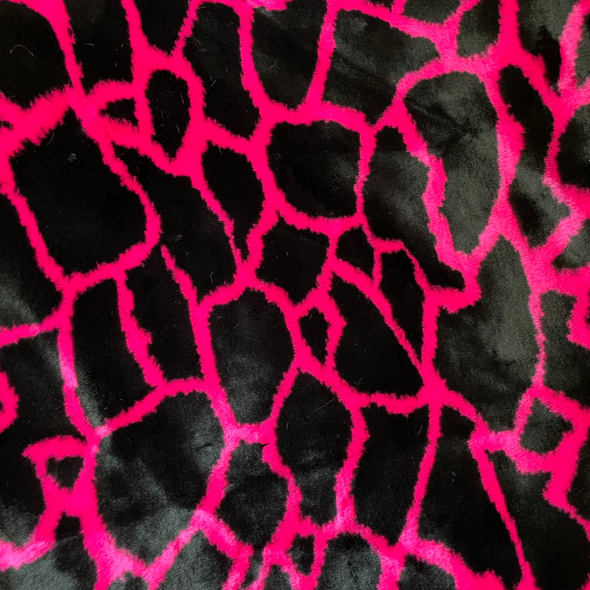 Plutus Pink Black Plush Faux Fur Luxury Throw Blanket