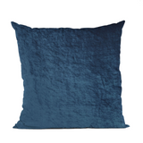 Plutus Navy Lux Velvet Shiny Velvet Luxury Throw Pillow