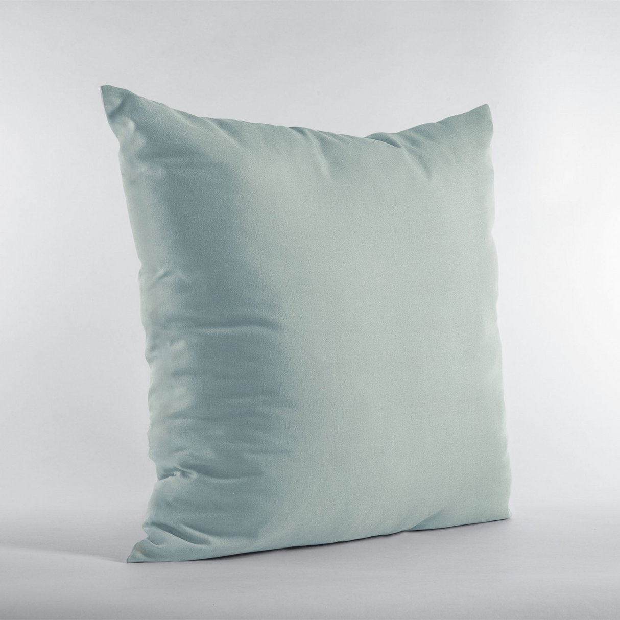 Plutus Aqua Solid Shiny Velvet Luxury Throw Pillow