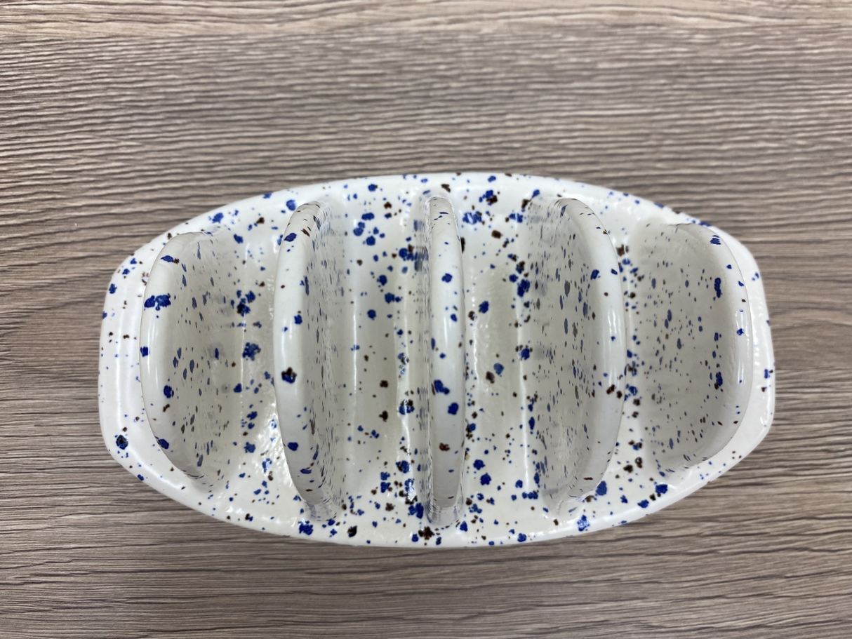 Toast Rack Speckled Blue Glaze