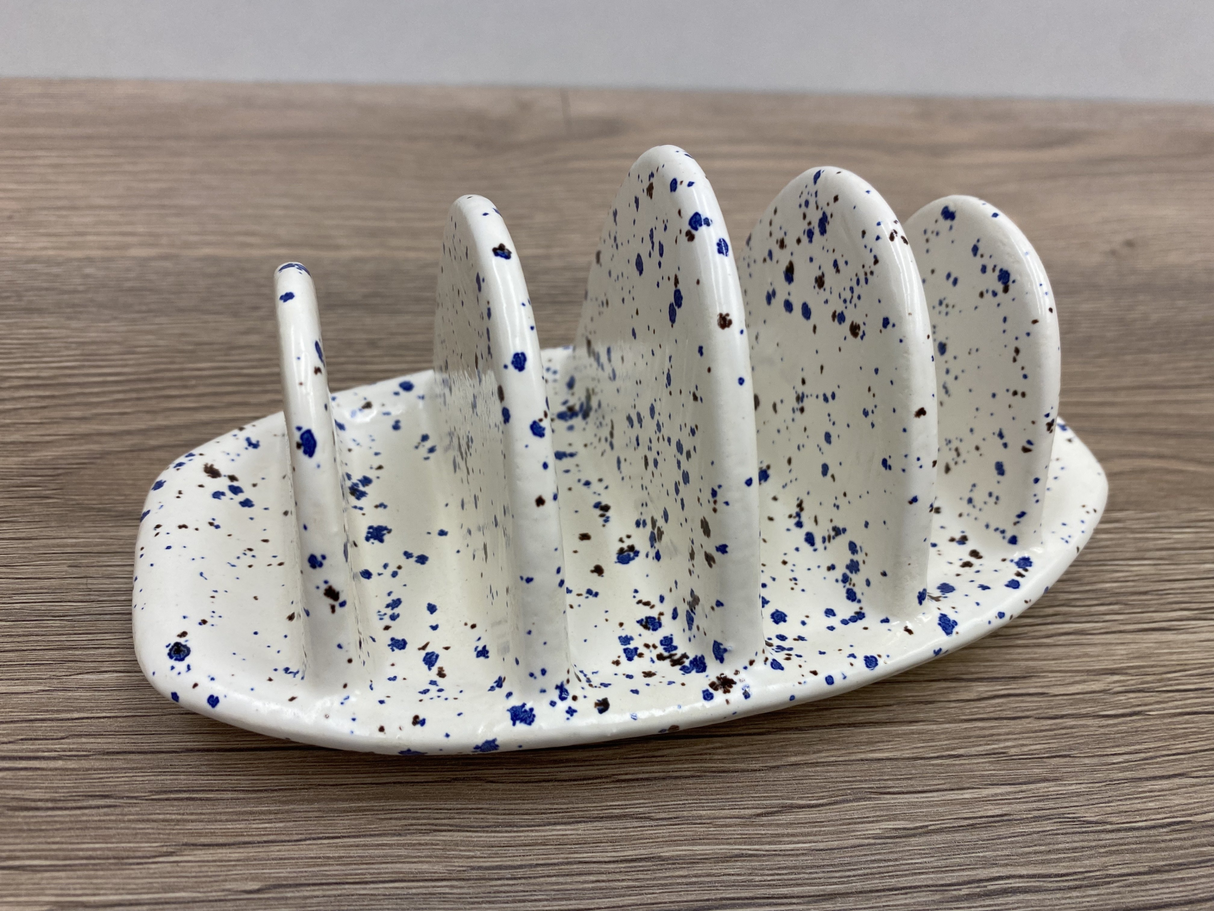 Toast Rack Speckled Blue Glaze