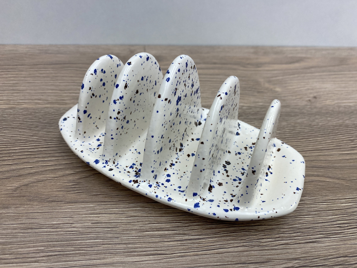 Toast Rack Speckled Blue Glaze